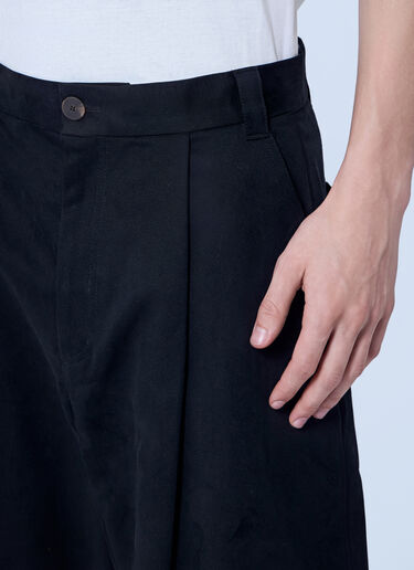 LN-CC® - Studio Nicholson: Sorte Deep Pleat Volume Pants - Black Studio Nicholson Sorte Deep Pleat Volume Pants Black stn0165007