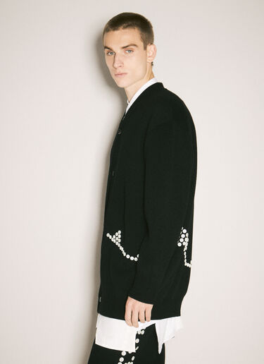 Comme des Garçons Homme Plus 飾りボタンカーディガン ブラック hpl0158005
