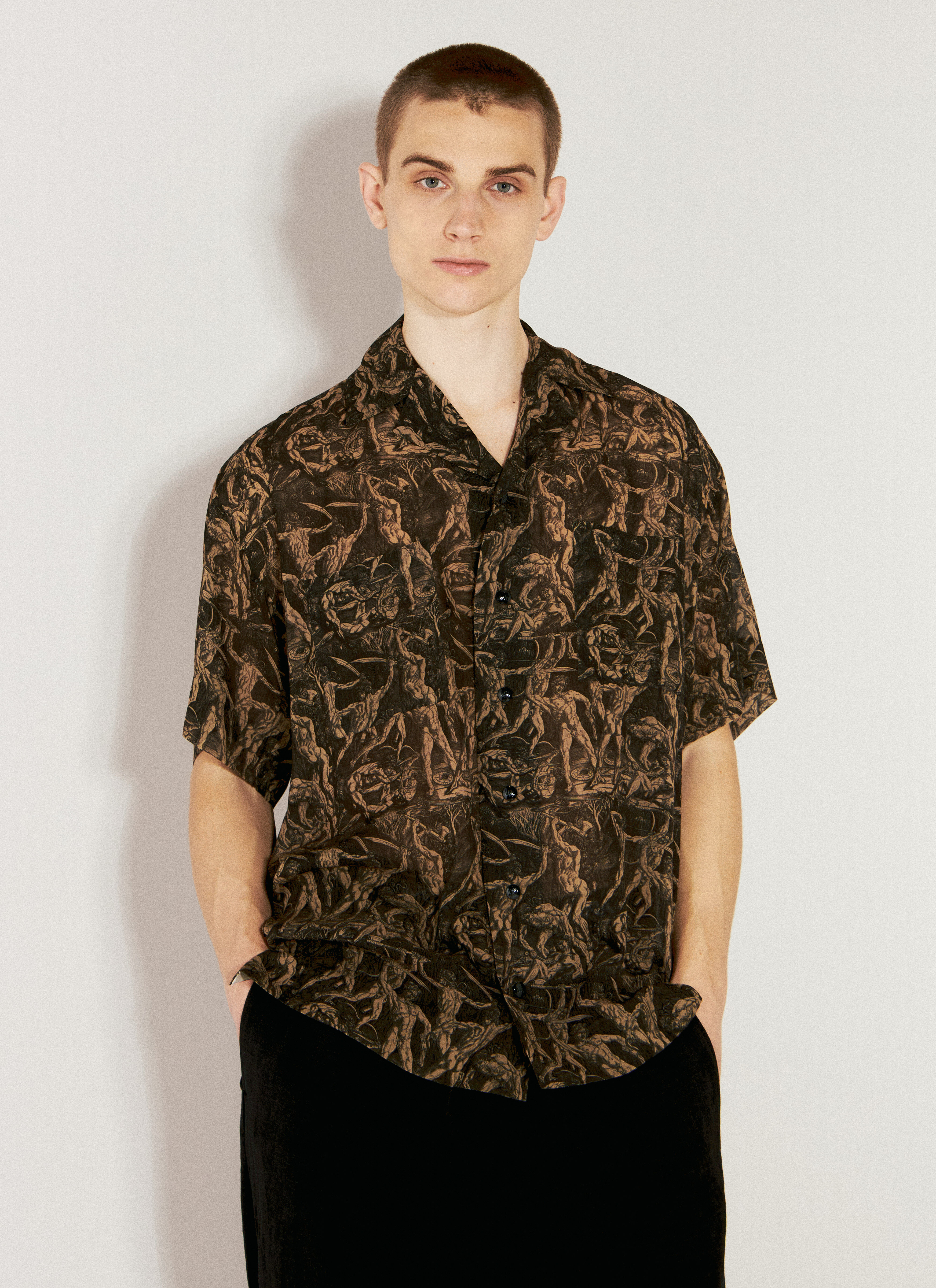 Vivienne Westwood Men's' Camp Shirt in Grey | LN-CC®
