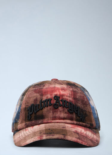 Curved Logo Check Cap Palm Angels Curved Logo Check Cap Multicolour pma0162032