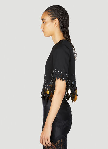Rabanne Laser-Cut Diamond Top Black pac0254002