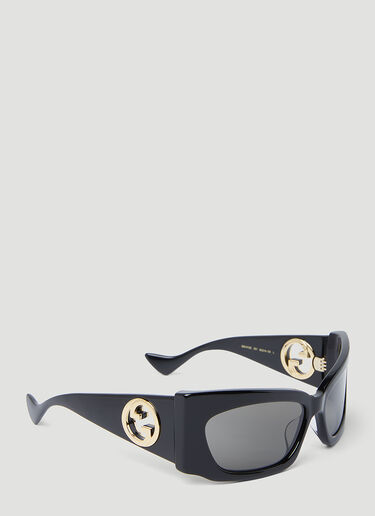Interlocking G Rectangular Sunglasses Gucci Interlocking G Rectangular Sunglasses Black gus0254006