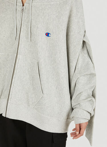 Champion x Anrealage 不对称连帽卫衣 浅灰色 chn0348002