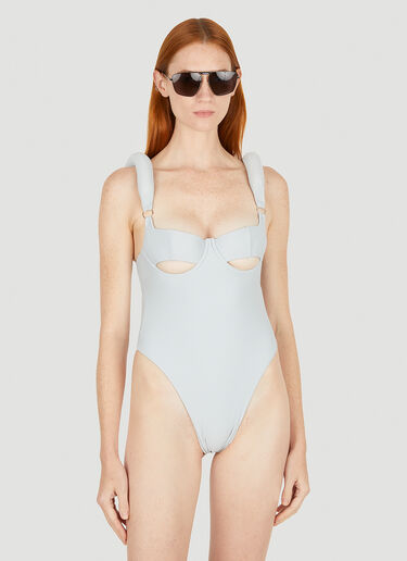 Entire Studios Cut Out Swimsuit Light Grey ent0250019