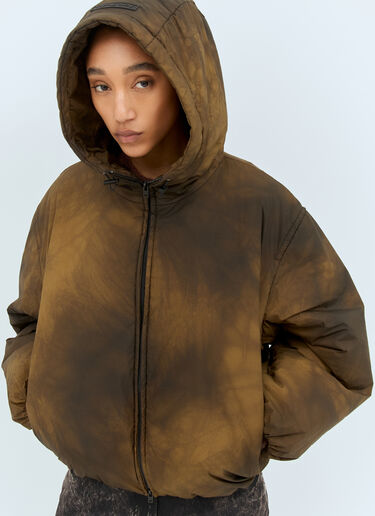 Acne Studios Hooded Puffer Jacket Brown acn0258008