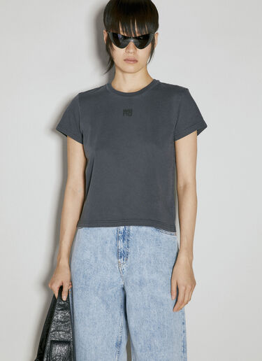 Alexander Wang Shrunk T-Shirt Grey awg0255023
