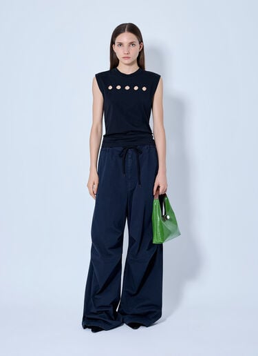 LN-CC® - Marni: Sleeveless Top with Cut-out Detailing - Black Marni Sleeveless Top with Cut-out Detailing Black mni0266004