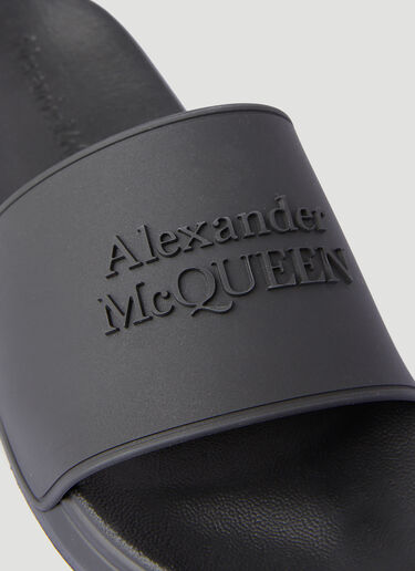 Alexander McQueen [하이브리드] 시그니처 슬라이드 블랙 amq0245084