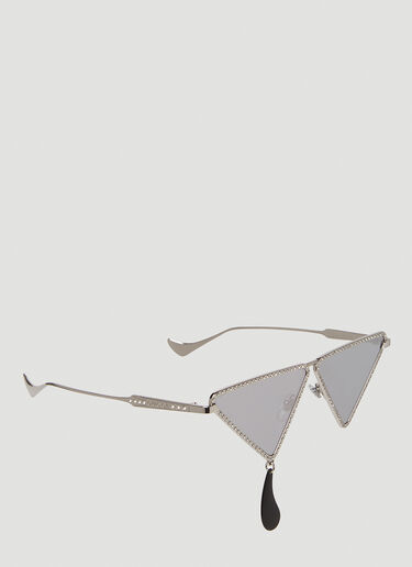 Gucci Studded Geometric Sunglasses Silver guc0250263