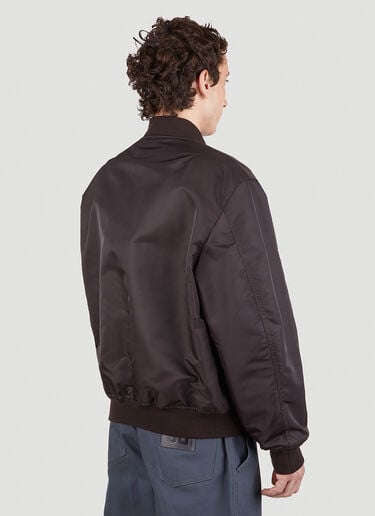Raf Simons Logo Patch Bomber Jacket Brown raf0151013