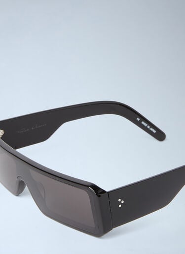 LN-CC® - Rick Owens: Gethshades Sunglasses - Black Rick Owens Gethshades Sunglasses Black ris0353004