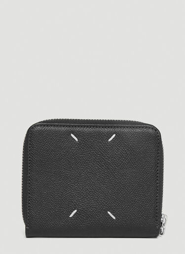 Maison Margiela Four-Stitch Zipped Wallet Black mla0146040