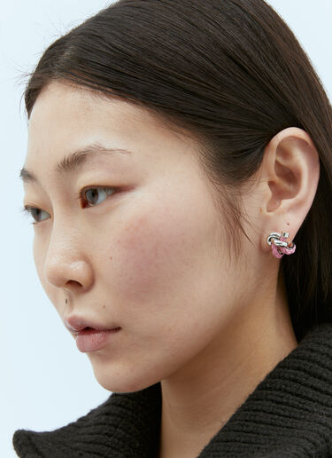 Bottega Veneta Knot Hoop Earrings Pink bov0255040