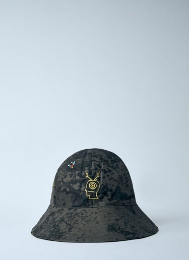 Logo Embroidery Bucket Hat Brain Dead x SOUTH2 WEST8 Logo Embroidery Bucket Hat Grey brw0160004