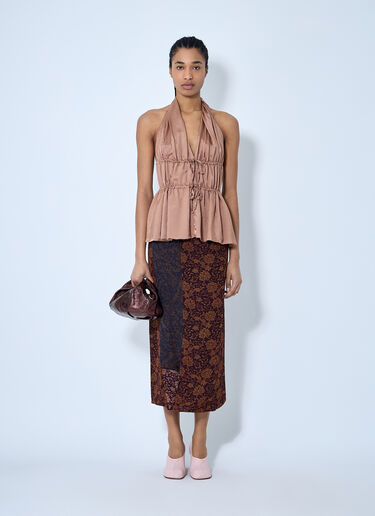Dries Van Noten Drawstring Halterneck Top Pink dvn0260015