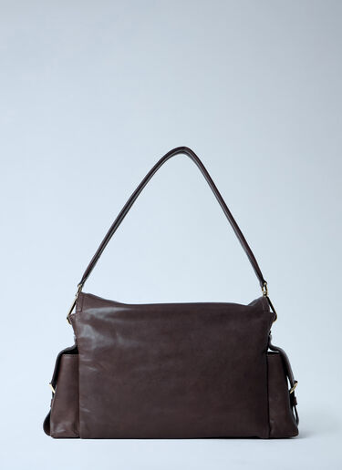 Prada Sienna Explore Medium Nappa Leather Shoulder Bag Brown pra0263017