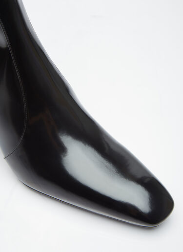 Saint Laurent XIV Zipped Leather Boots Black sla0154028
