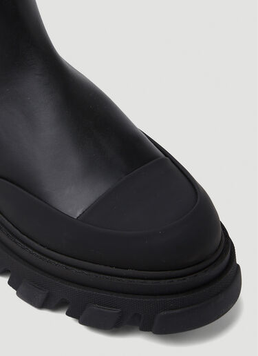 GANNI Leather Chelsea Ankle Boots Black gan0350001