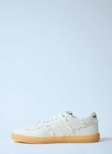 Miu Miu Denim Sneakers White miu0260015