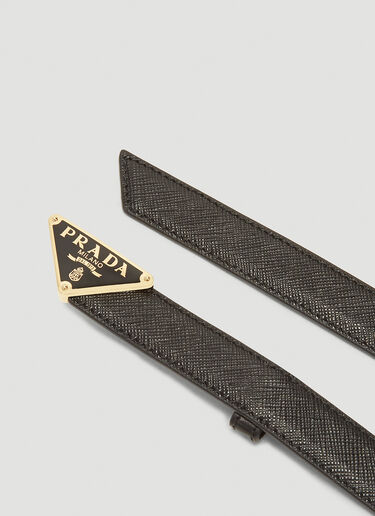 Prada Slim Logo Belt Black pra0239016