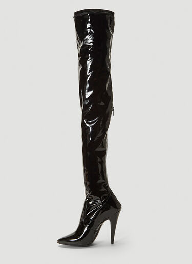 Saint Laurent Aylah Over-The-Knee Boots Black sla0242017