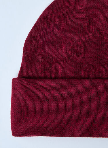 Gucci GG Wool-Blend Beanie Red guc0159080