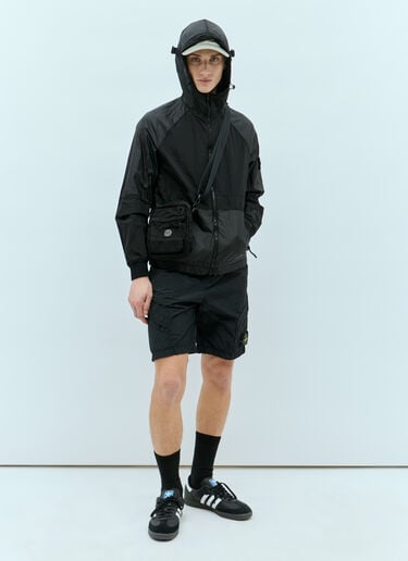 Stone Island 连帽防风夹克  黑色 sto0156033