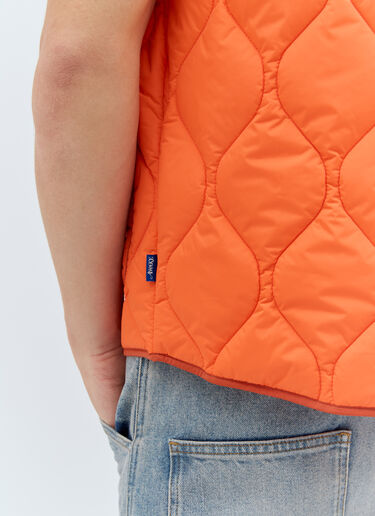 Awake NY Padded Quilted Vest Orange awk0156007