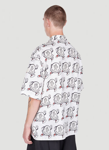 Moncler Camicia Logo Print Shirt White mon0152016