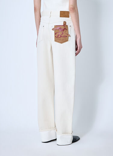 Bottega Veneta Jeans With Turned-Up Cuffs White bov0260005