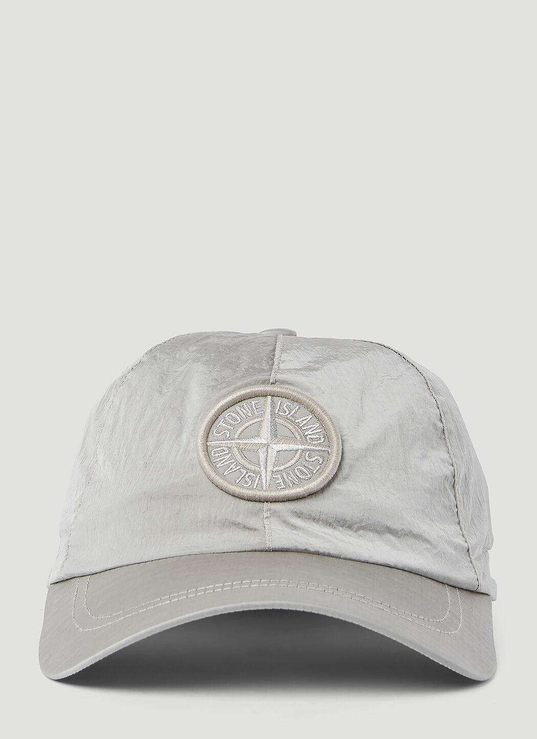 Badge Grey Stone Island Hat Stone Island Compass-Patch Beanie In