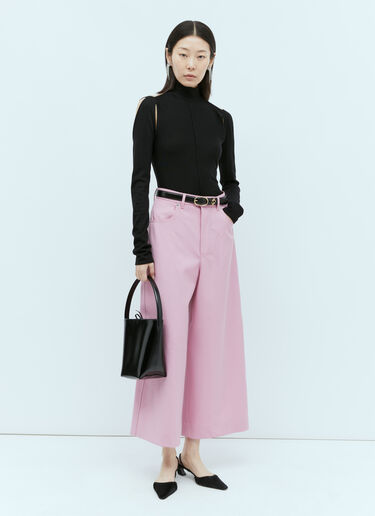 Gucci Wool Drill Pants Pink guc0255043