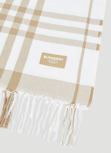 Burberry Check Beach Towel Beige bur0252057