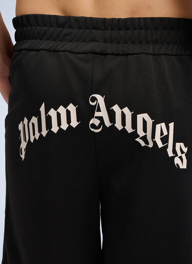 Palm Angels Back Curved Logo Track Shorts Black pma0164051