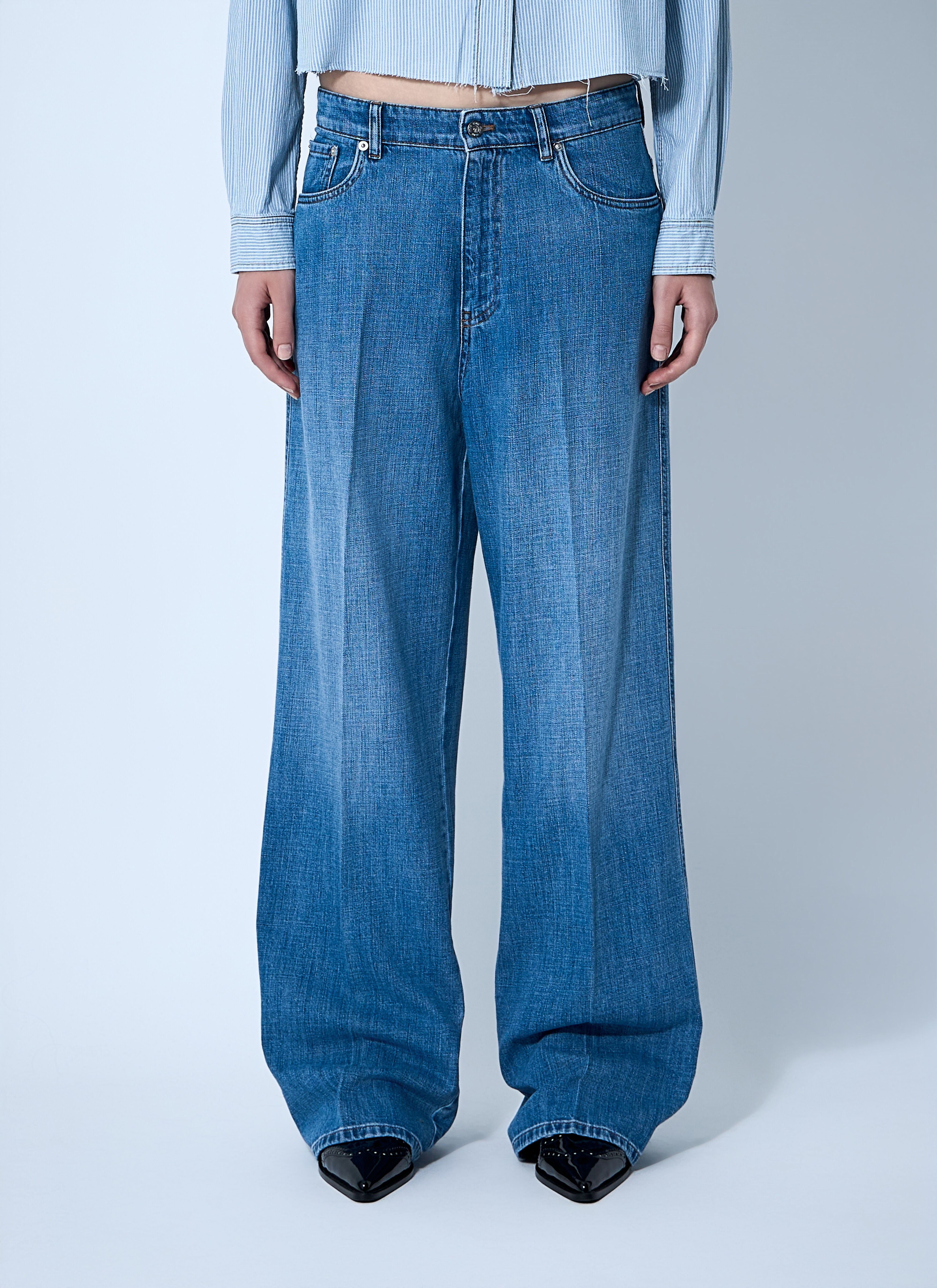 Miu Miu Women's' Logo Motif Jeans in Denim | LN-CC®