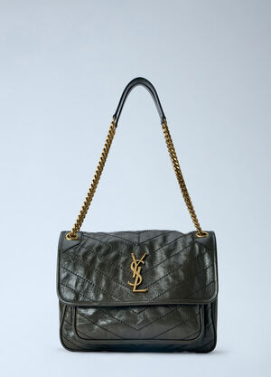 Saint Laurent Medium Niki Chain Shoulder Bag Dark Green sla0264008