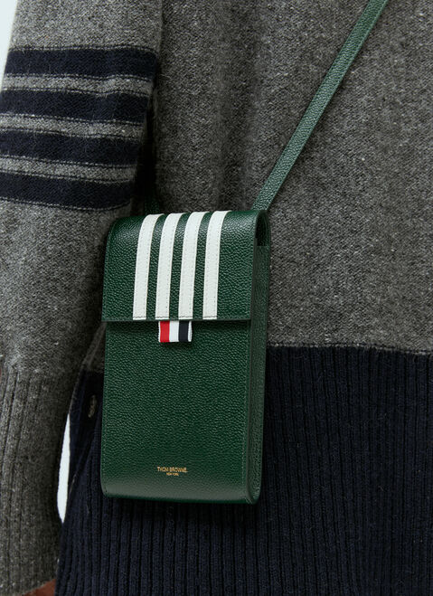 Thom Browne 4-바 크로스바디 폰 홀더 그레이 thb0153014