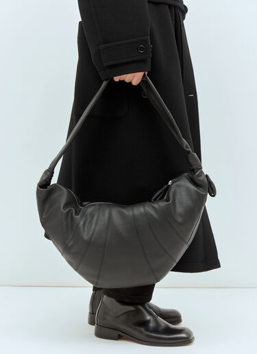 Lemaire Large Croissant Crossbody Bag Black lem0358001
