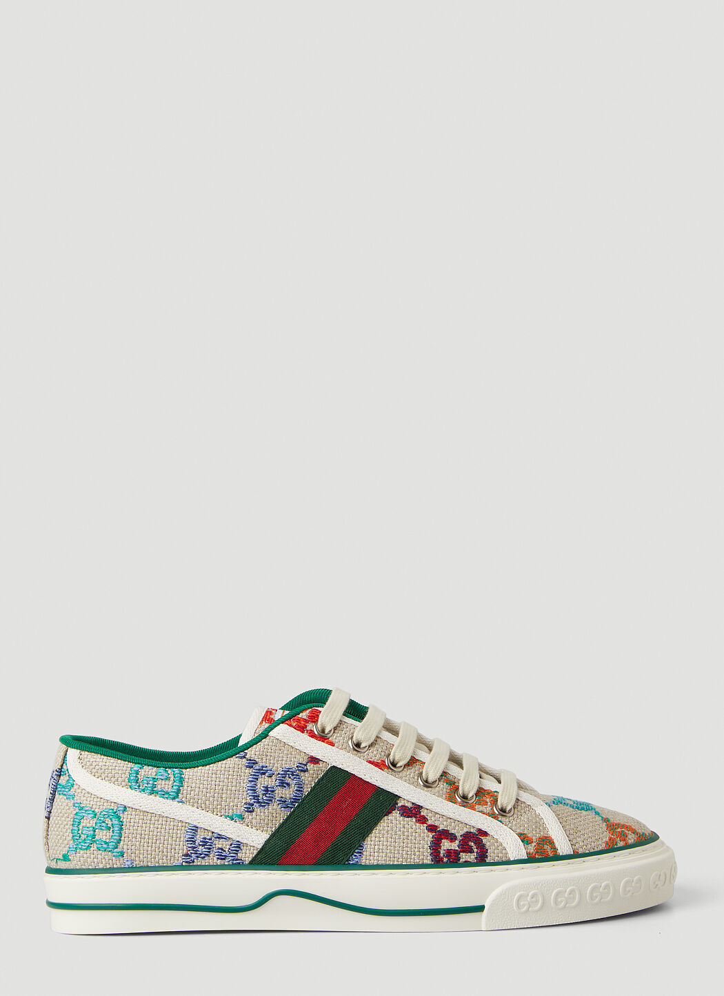 Gucci Psychedelic 1977 Tennis Sneakers in White LN CC
