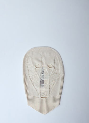 사다리 패턴 울 발라클라바 Rick Owens 사다리 패턴 울 발라클라바 베이지 ric0160013