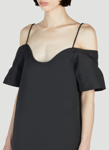 GANNI Taffeta Mini Dress Black gan0252013