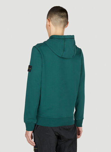 Stone Island Compass Patch Hooded Sweatshirt Green sto0152065