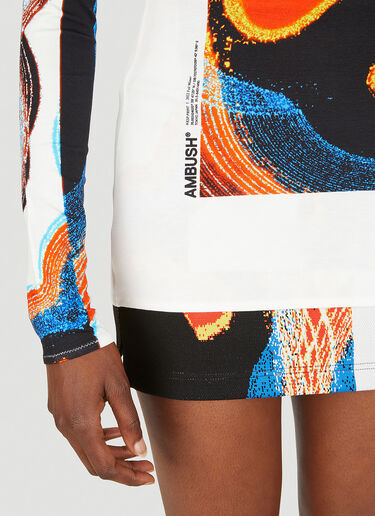 Ambush Roll Neck Graphic Print Top Black amb0250002