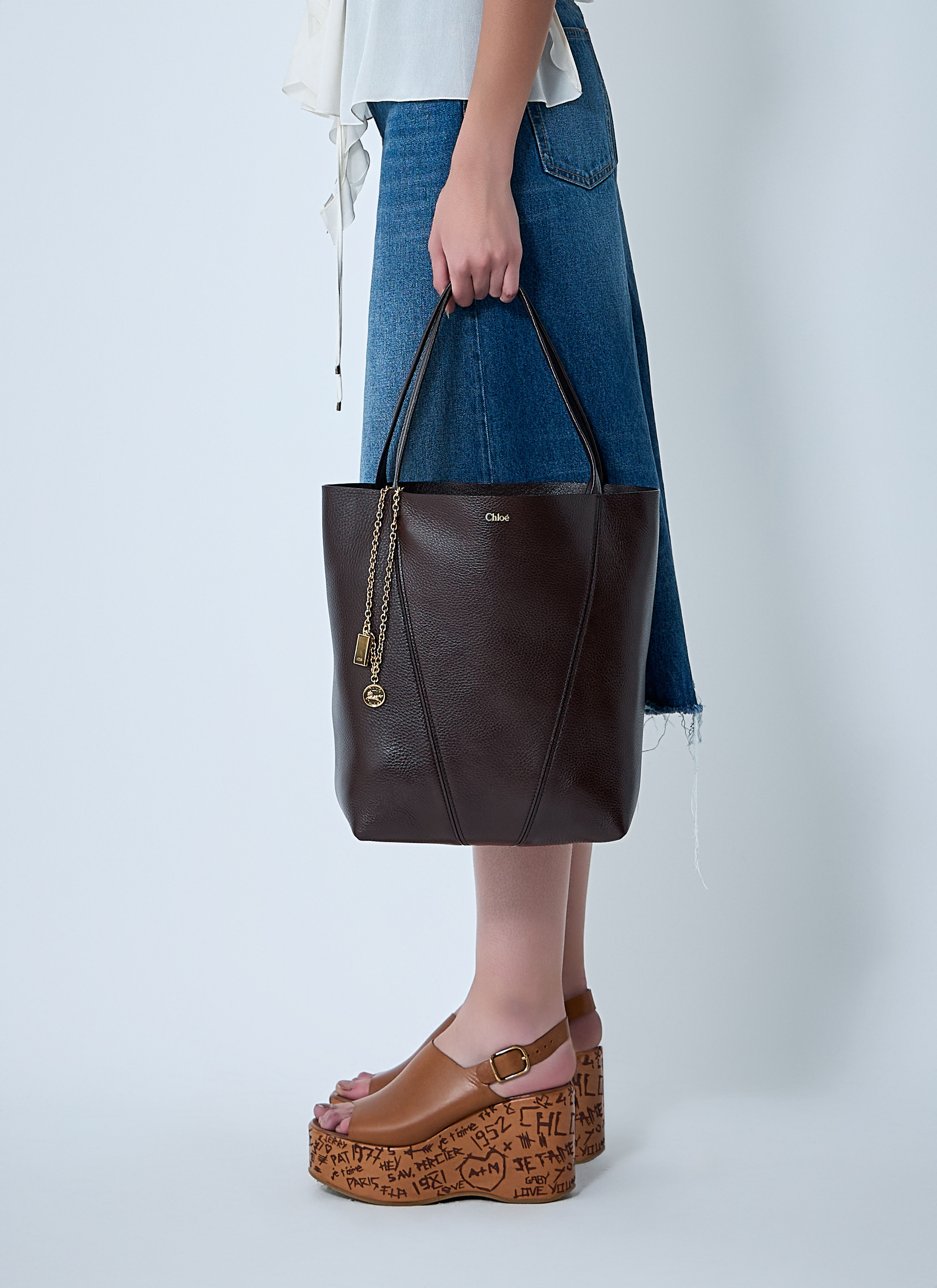 Chloé Women's' Small Spin Handbag in Brown | LN-CC®