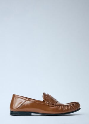 Marni Leather Penny Loafers Brown mni0264006
