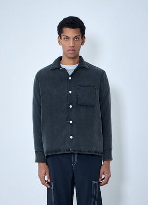 NÒMARYTHM TEXTILE Relaxed Button-Down Shirt Black nma0162004