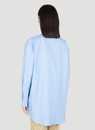 Gucci Button-Down GG Supreme Shirt Blue guc0253077