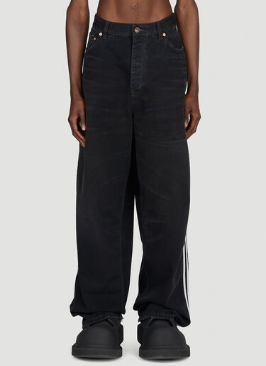 Balenciaga x adidas Men's Baggy Jeans in Black