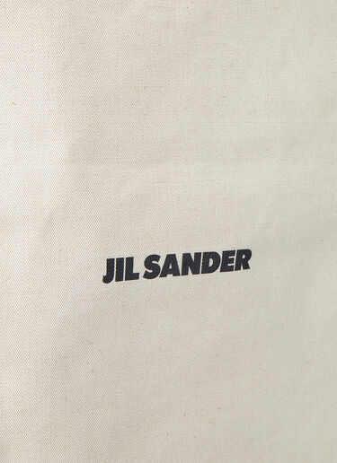 Jil Sander Logo Shopper Tote Bag White jil0245041
