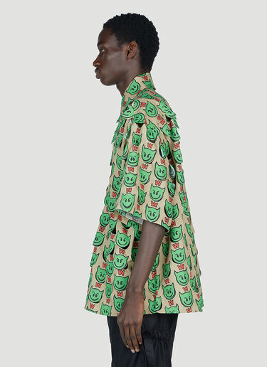 Walter Van Beirendonck Star Lasered Devil Shirt in Green for Men